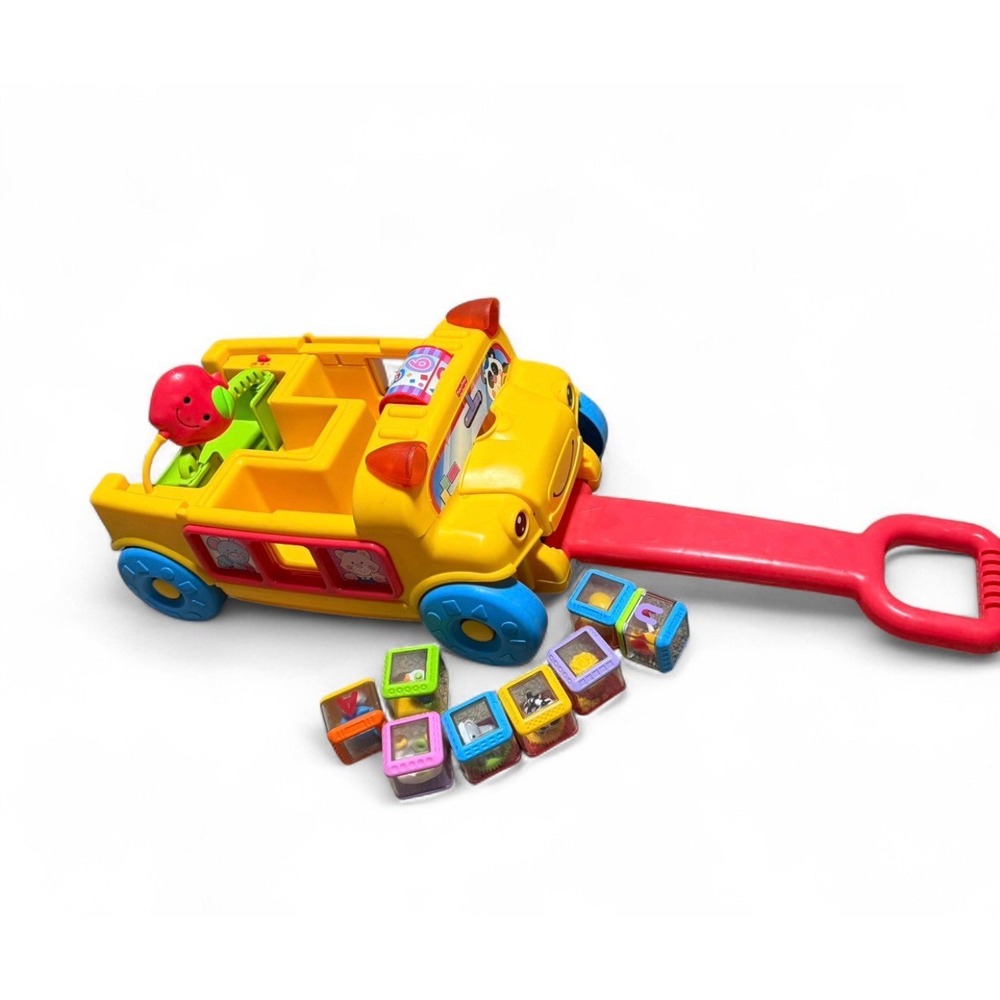 Fisher Price Peek-a-Blocks Sort & Roll School Bus H6430 2005 + 8 Blocks